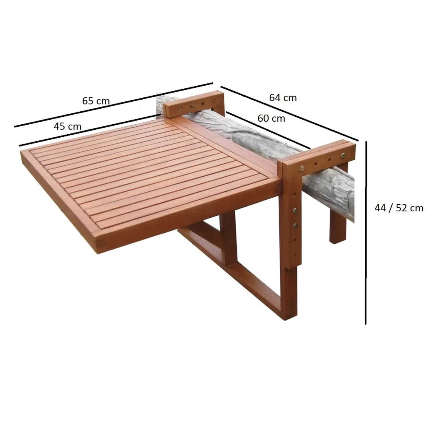 Garden Pleasure klappbarer Balkontisch Berkeley 60 x 49 cm kaufen bei OBI