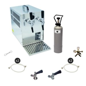 Ich-Zapfe Bierzapfanlage 2- 60 Liter/h Dreikant Zapfkopf Silber