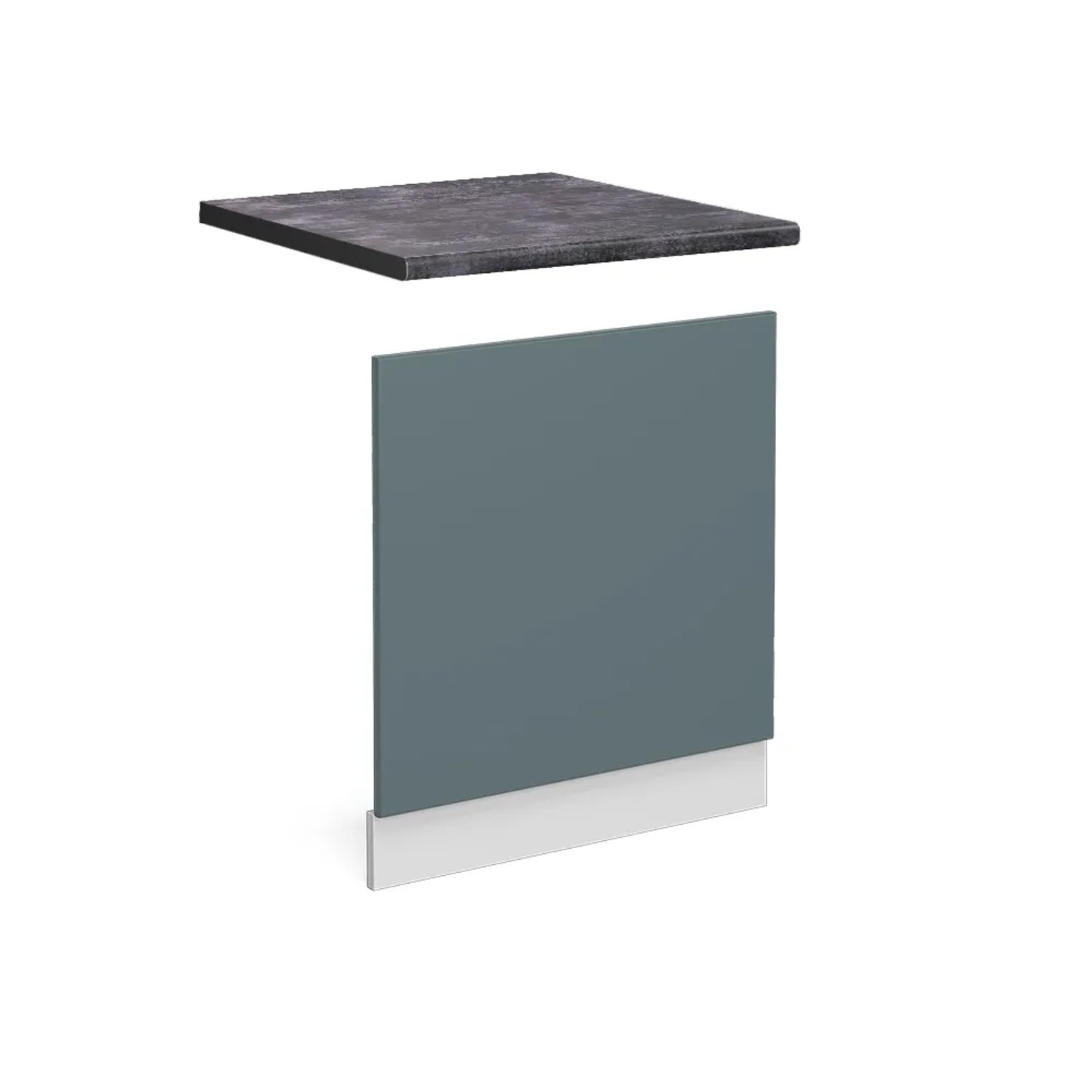 Vicco Frontblende R-Line Geschirrspüler Fronttür Blau-Grau/Weiß 60 cm AP Anthrazit