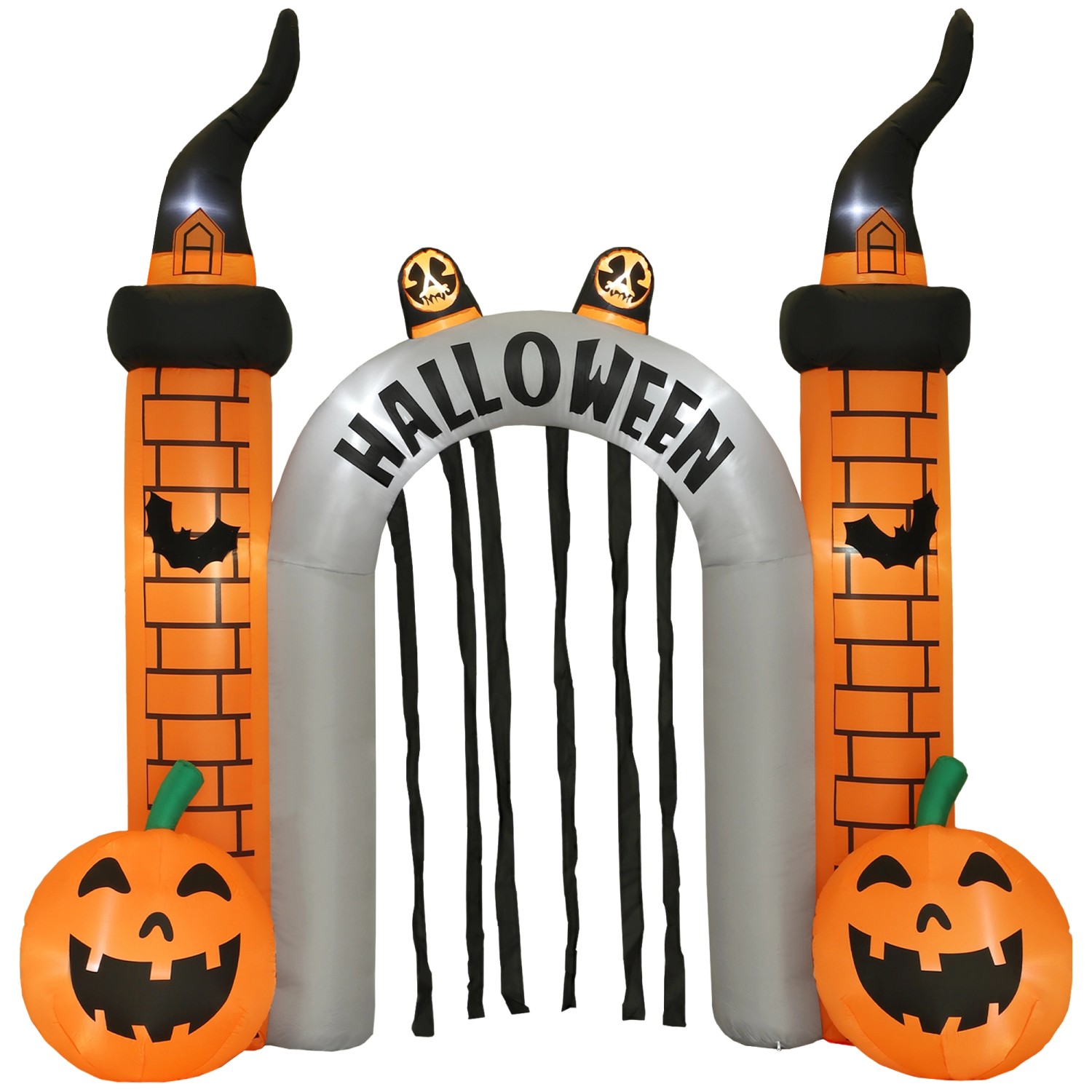 Outsunny Aufblasbarer Halloween Torbogen Polyester 325L x 105B x 322H cm Orange