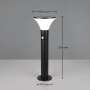 Schwarze Reality LED Solar-Wegeleuchte Gorda mit Bewegungsmelder, 50 cm hoch.