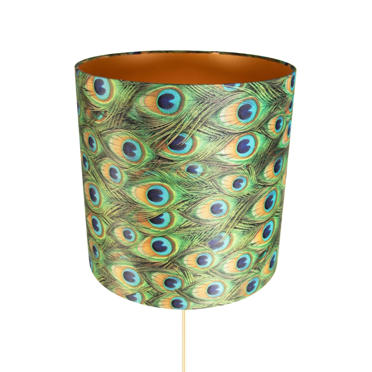 QAZQA Stehleuchte Gold   Messing mit Veloursschirm Pfau 40 40 cm Parte_6