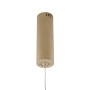 Zylindrisches gold-messingfarbenes Aluminiumelement der dimmbaren LED-Pendelleuchte Melinay.