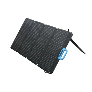 Faltbares 100W Solarpanel mit LCD-Display für Camping & Vanlife. Mobile Solaranlage.