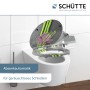 Schütte WC-Sitz Asia mit Holzkern und Absenkautomatik, Motiv mit Bambus und Orchidee.