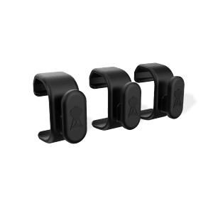 Weber Works Besteckhaken-Set, 3 schwarze Haken zum Einhängen von Grillutensilien.