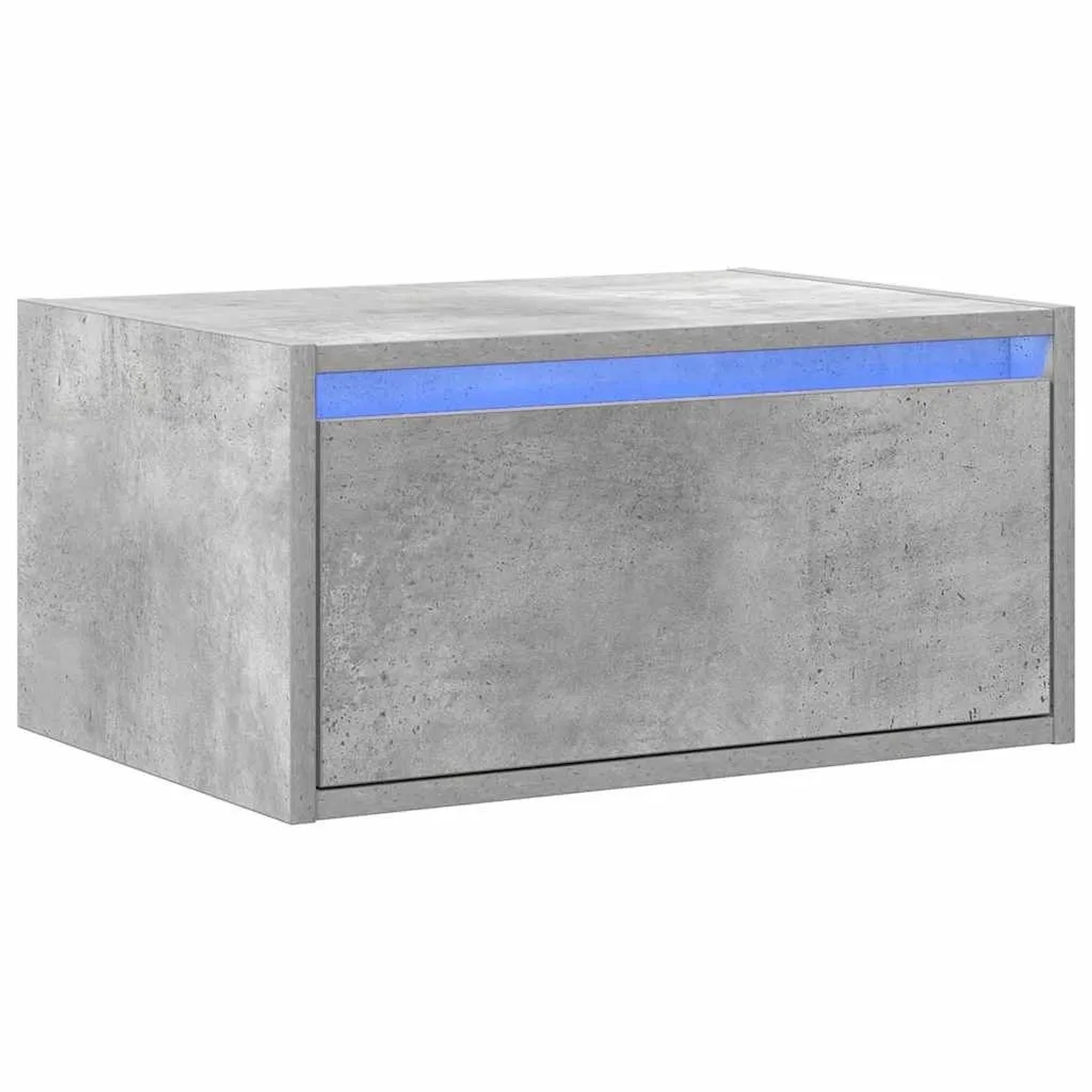 vidaXL Wand-Nachttisch mit LED-Leuchten Betongrau 860217