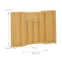 Relaxdays Besteckkasten Bambus MDF Natur Ausziehbar 5 cm x 28,5 cm x 33 cm 1,1 kg_2