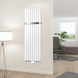 Schulte Handtuchhalter aus Edelstahl, passend für Heizkörper Aachen/Lyon, im Badezimmer.