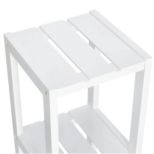 Weißes Zeller Standregal mit 4 Ablagen aus MDF, ideal für Nischen.