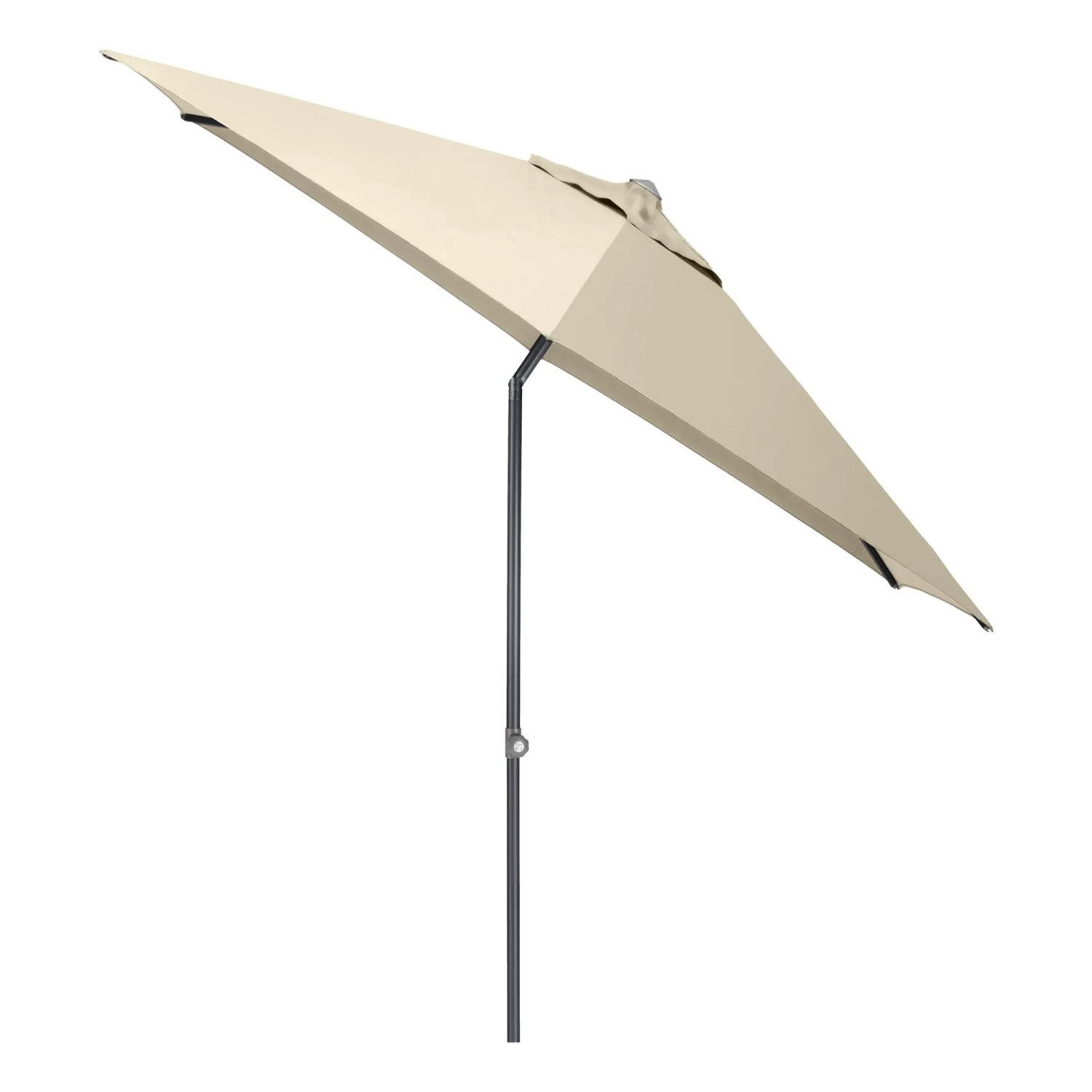 Kettler Marktschirm Ø 300 cm Anthrazit-Natur mit Push-Up Mechanik