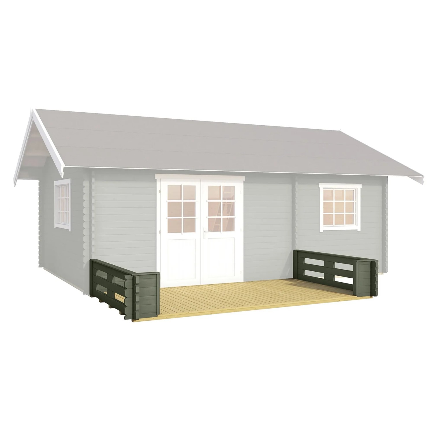 Lasita Terrasse Caroline 365 cm x 200 cm Grau-Grün