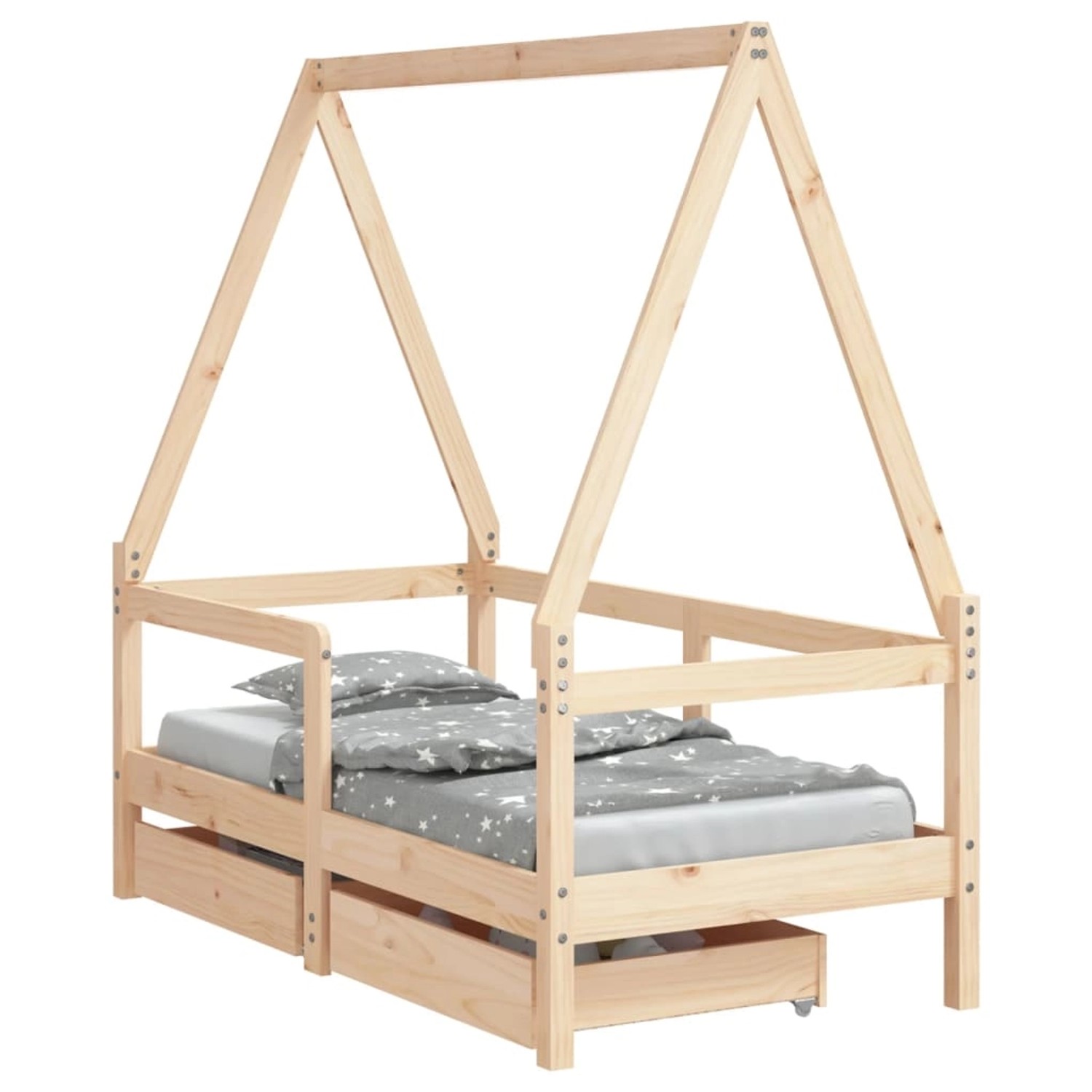 vidaXL Kinderbett mit Schubladen 70x140 cm Massivholz Kiefer 834471 günstig online kaufen