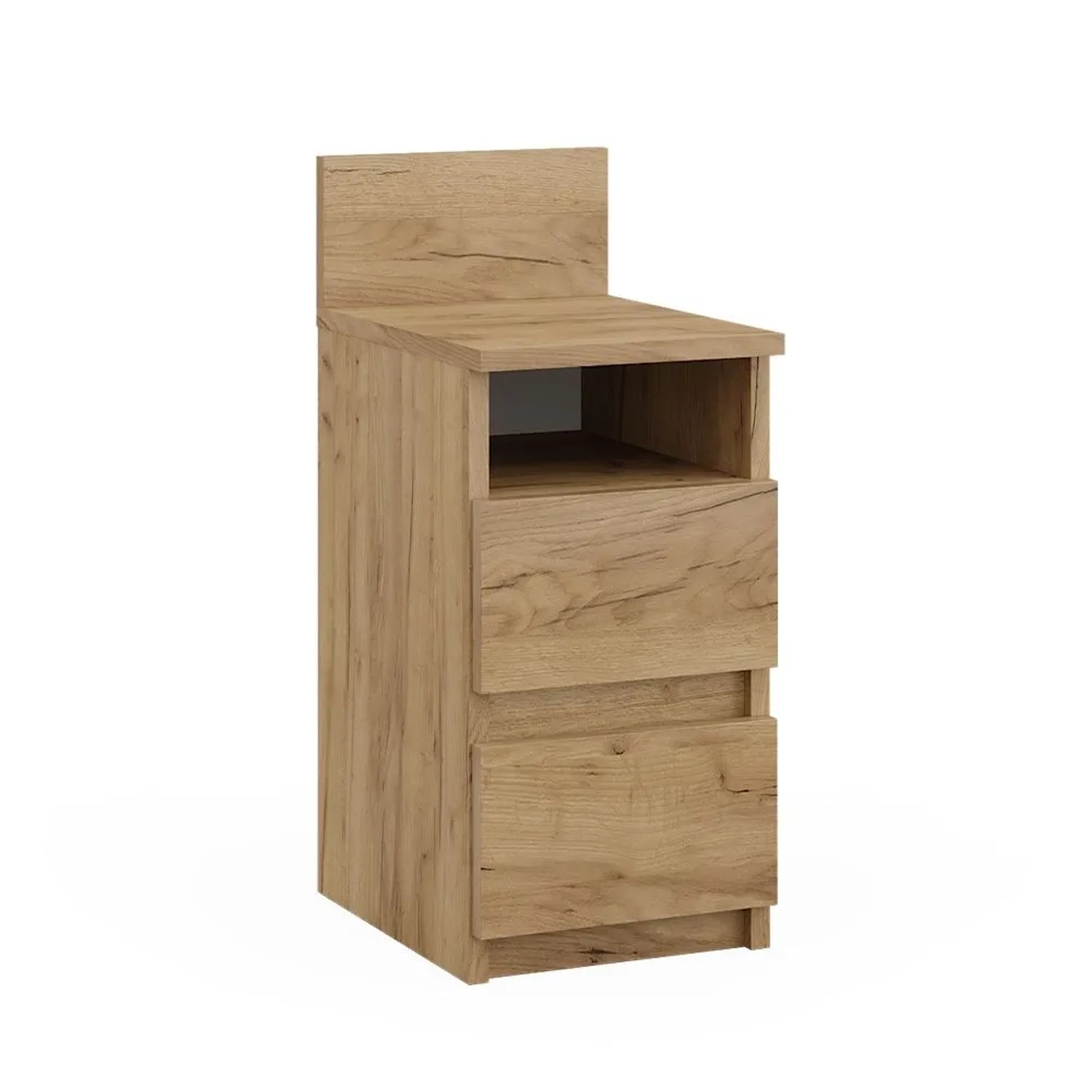 Vicco Nachttisch Monty Goldkraft Eiche 25 x 59 mit 2 Schubladen