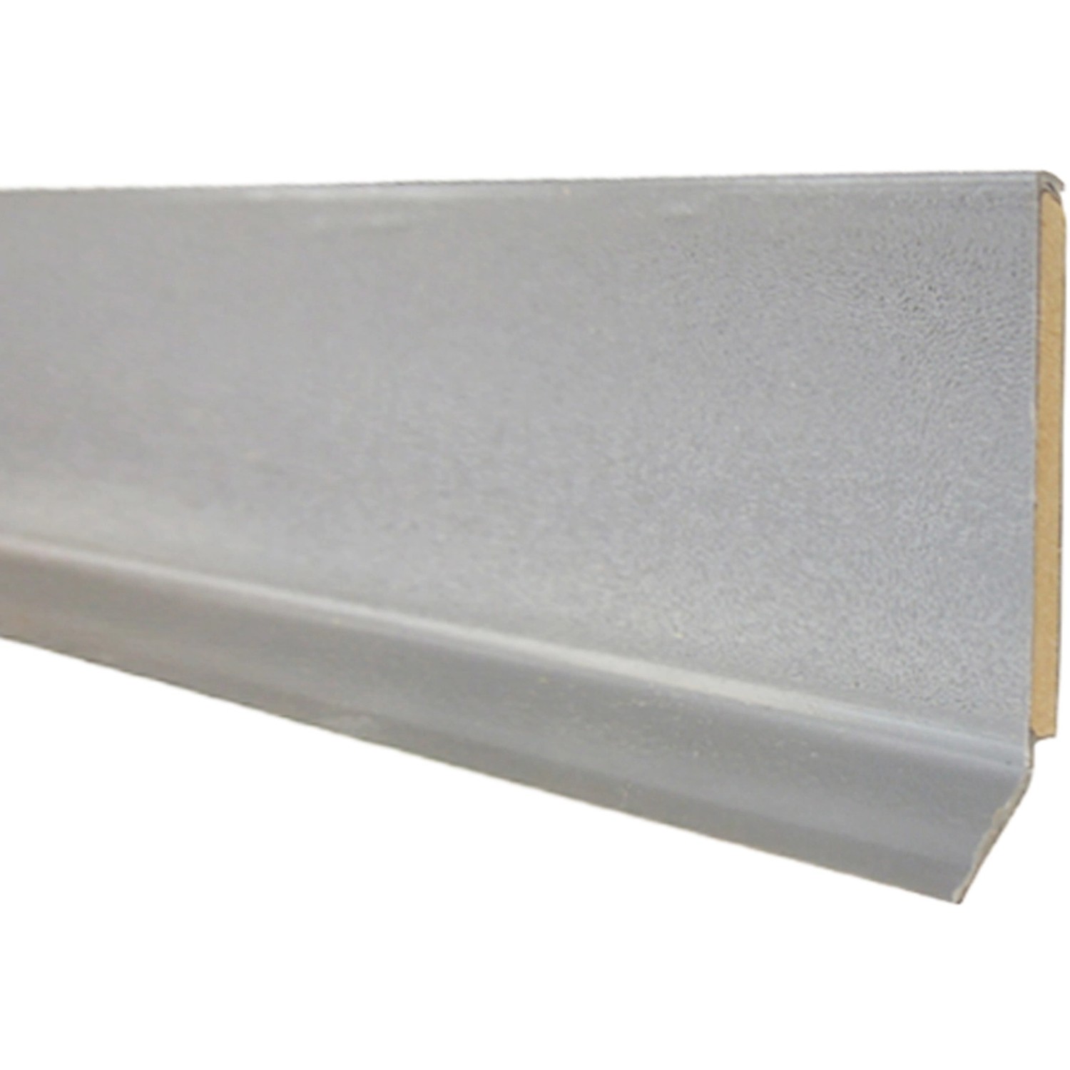 Kernsockelleiste 60 RAL 7042 Grau 15 mm x 60 mm Länge 2550 mm