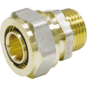 Messing Übergangsstück 20 mm x R 1/2 Zoll für Pressfittings.