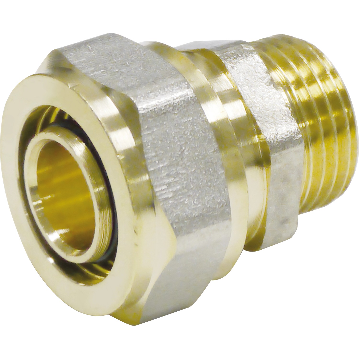 Thumbnail - Schraubfitting Übergangsstück Messing 20 mm x R 1/2