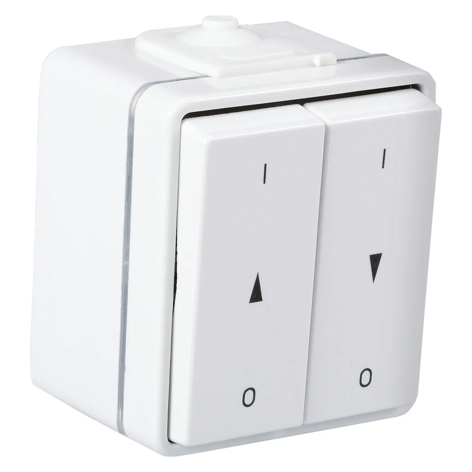 Weißer Schalter für E-Motor Markise Perfect und Sky Basic.