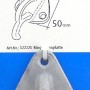 Conacord Ringhakenplatte aus Stahl, 50 mm, zur Befestigung von Seilen und Ketten.