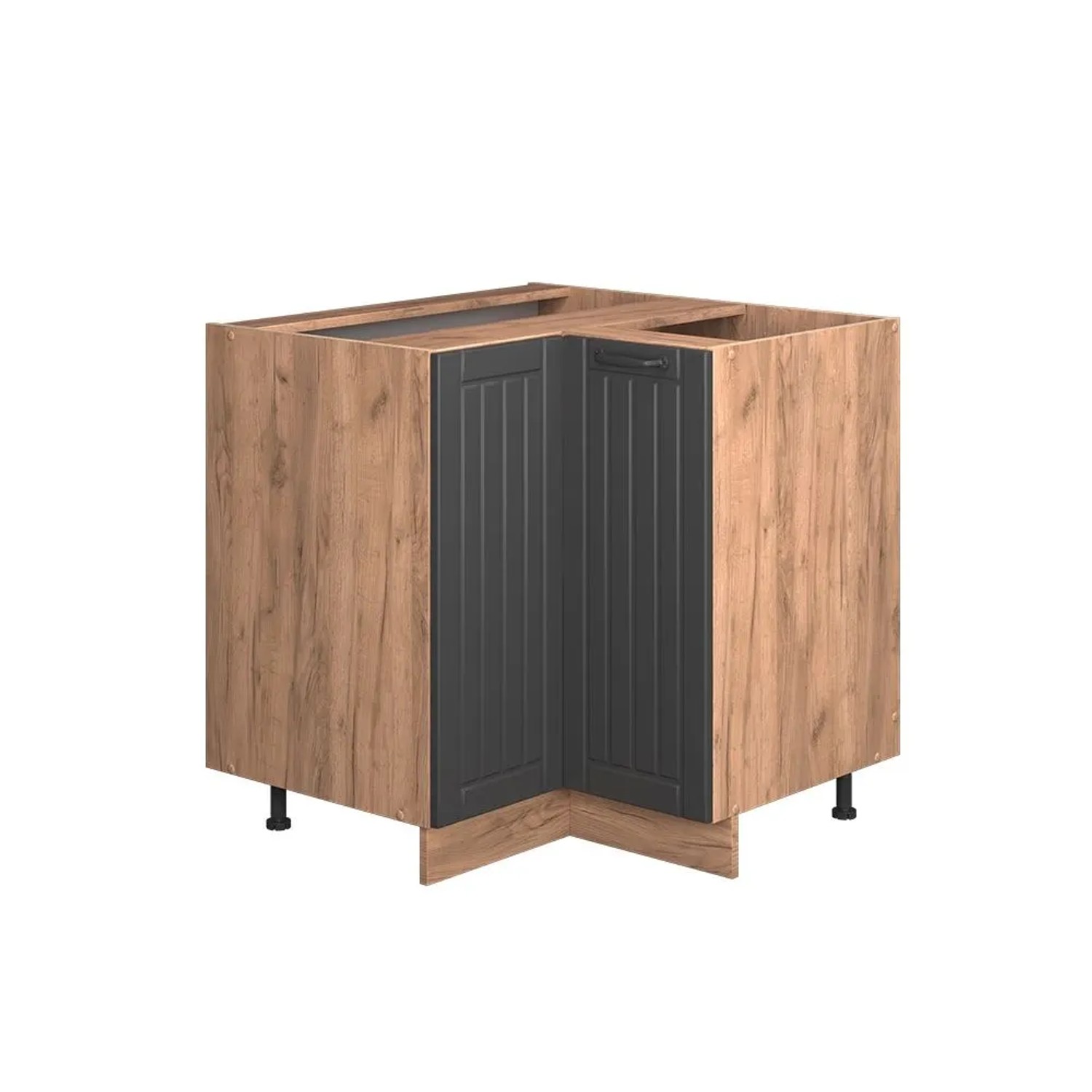 Vicco Eckunterschrank Fame-Line DunkelGrau 81 x 82 AP Marmor Art Nr 57188