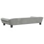 vidaXL Hundebett Hellgrau 100x50x21 cm Samt 172006_5