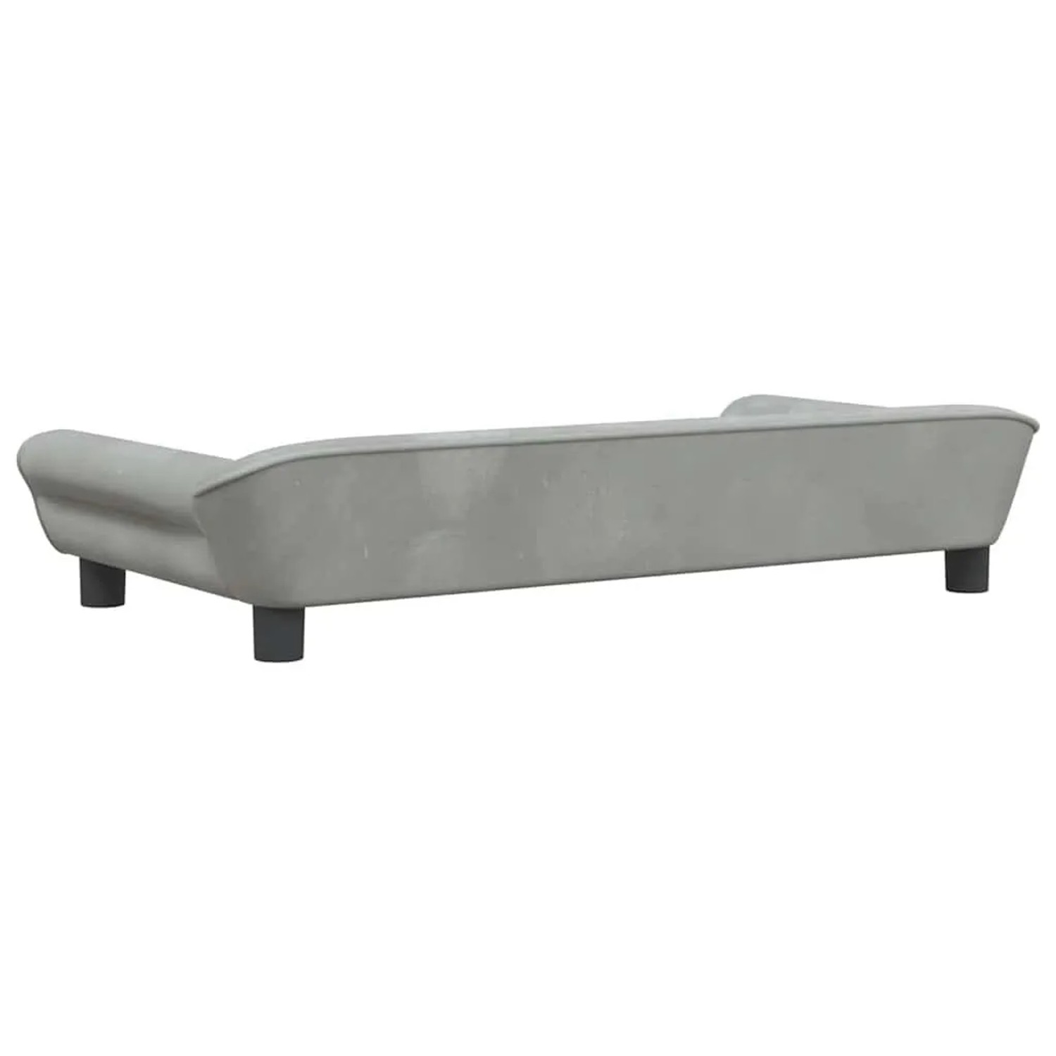 vidaXL Hundebett Hellgrau 100x50x21 cm Samt 172006_5