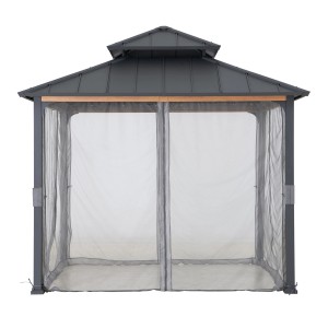 Sunjoy Netz für Zedernholz Gazebo 300x300 cm, schützt vor Insekten im Garten.