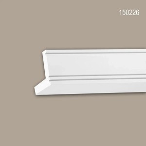 Weiße PROFHOME Eckleiste 150226, Zierleiste für indirekte Beleuchtung, 200 cm lang.