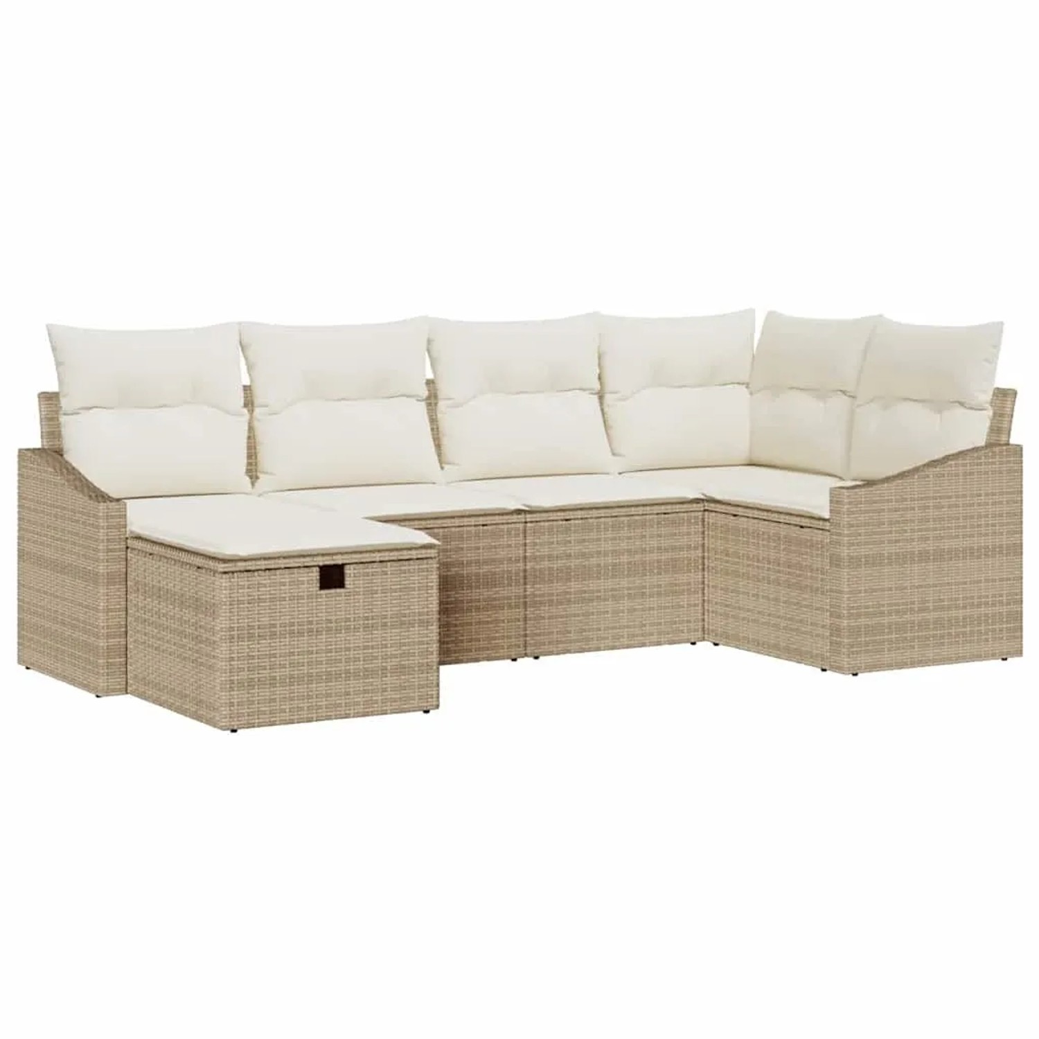 vidaXL Sofa Set mit Kissen 7-Tlg Poly-Rattan 3360612 günstig online kaufen
