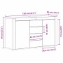 vidaXL Sideboard mit Schubladen Weiß 120 x 36 x 69 cm Holzwerkstoff 3333856_12