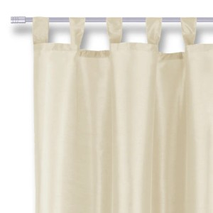 Beiger Schlaufenschal Alessia, 140x245 cm, blickdichter Fenstervorhang für Wohnzimmer & Schlafzimmer.