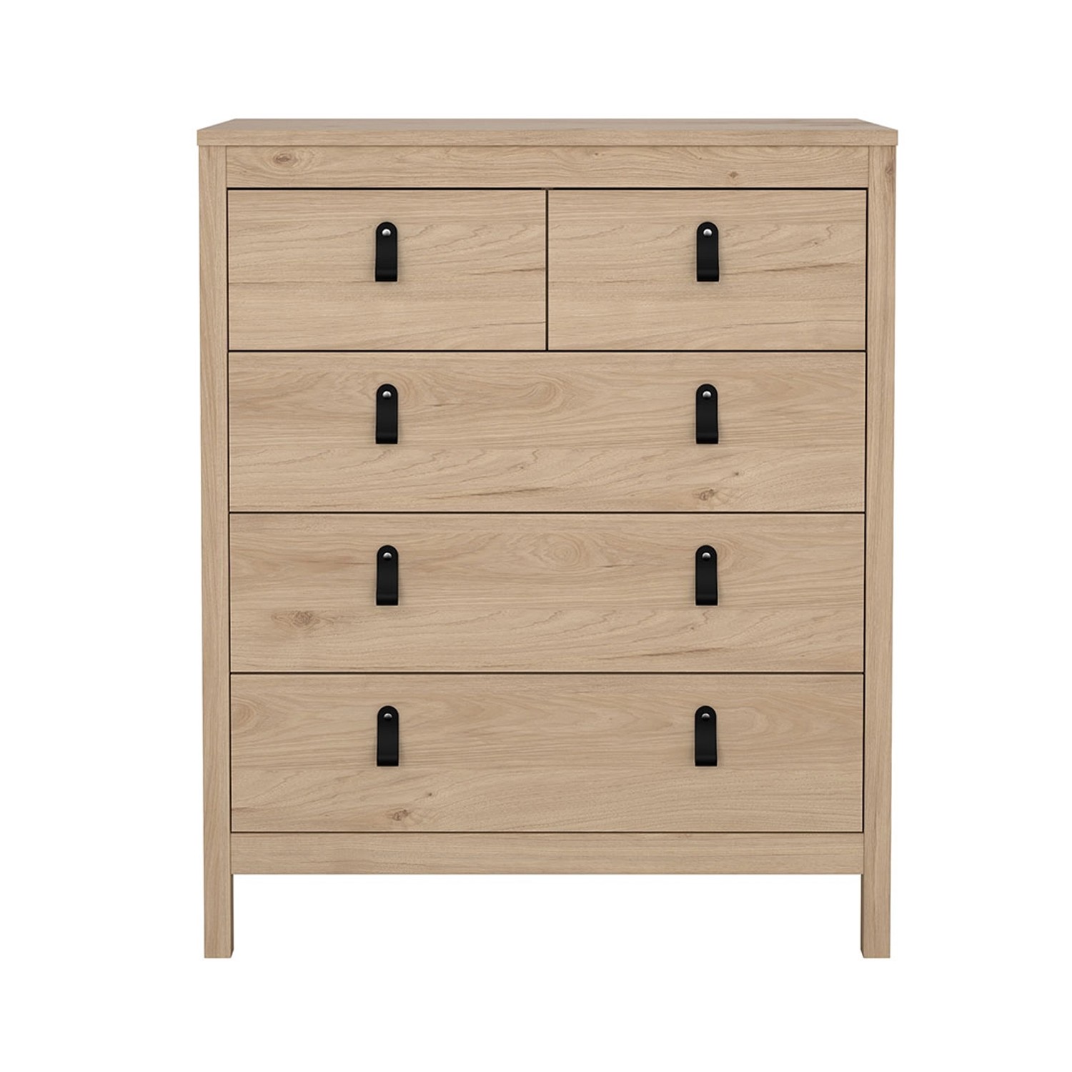 ebuy24 Madrid Kommode 5 Schubladen Eichen-Dekor günstig online kaufen