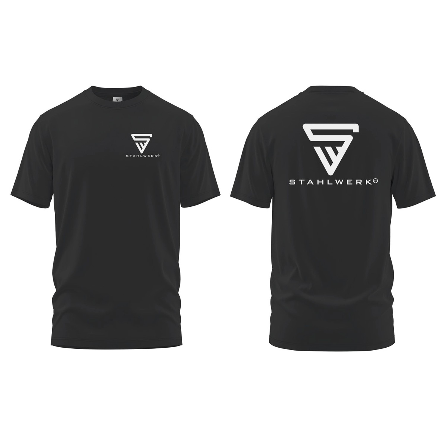 STAHLWERK T-Shirt Schwarz Größe XL Kurzarm-Hemd mit Logo-Print 100% Baumwolle STAHLWERK T-Shirt Größe XL 100% Baumwolle Merchandise Fanartikel