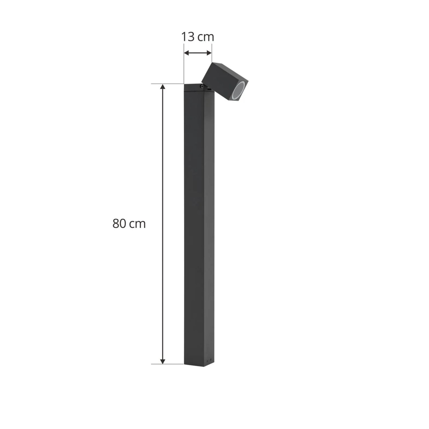 Moderne Lindby Außenleuchte Othil aus Aluminium, 80 cm hoch, für Garten und Terrasse.