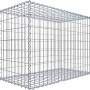 Leerer Gabiona Gabionenkorb, 70x100x50 cm, Maschenweite 5x10 cm, für Einfassungen und Mauersysteme.