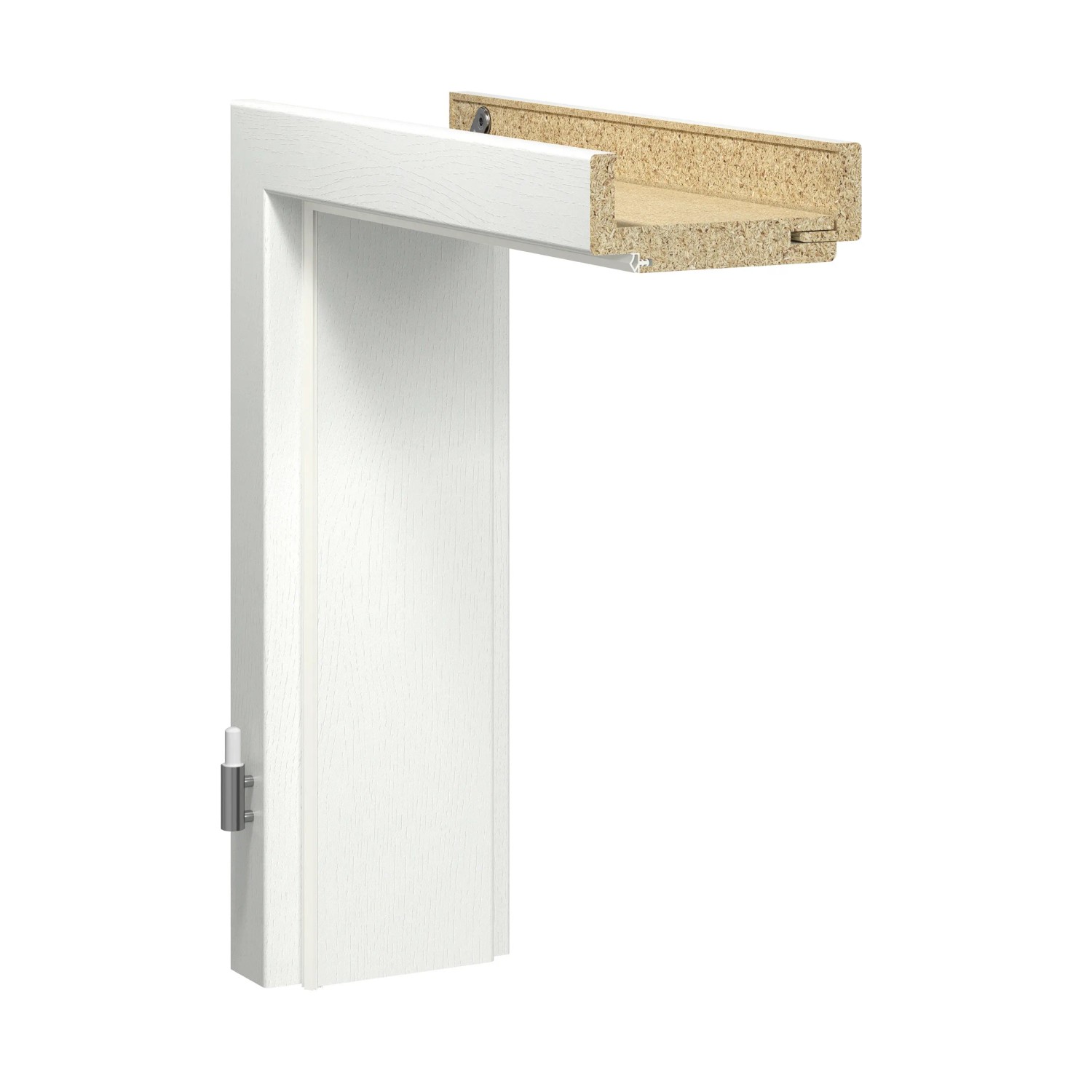 Türzarge GL22R CPL Esche Pore Weiß 98,5 cm x 198,5 cm x 27 cm Anschlag R