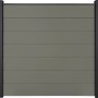 GroJa Solid Grande Steckzaun, 180x180 cm, grau. Zaunsystem für den Garten.