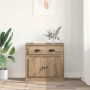 vidaXL Highboard Artisan Eiche, Holzwerkstoff, mit Schublade und 2 Türen. Sideboard für Wohn- und Essbereich.