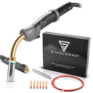 STAHLWERK MIG MAG Schweißbrenner AK25/MB25 mit Zubehör und Schlauchpaket.