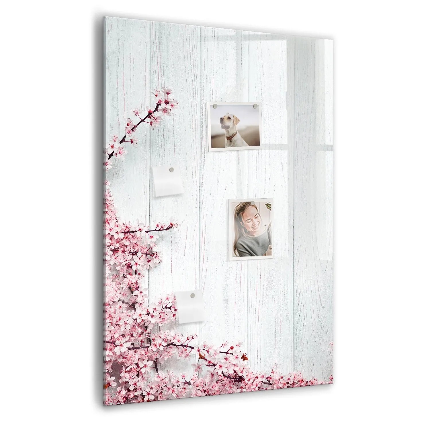 Tulup Beschreibbare Magnettafel Blumen Auf Holz 70x100 cm Beschreibbare Magnettafel Küche Schwarzer Marker Magnetisches ...