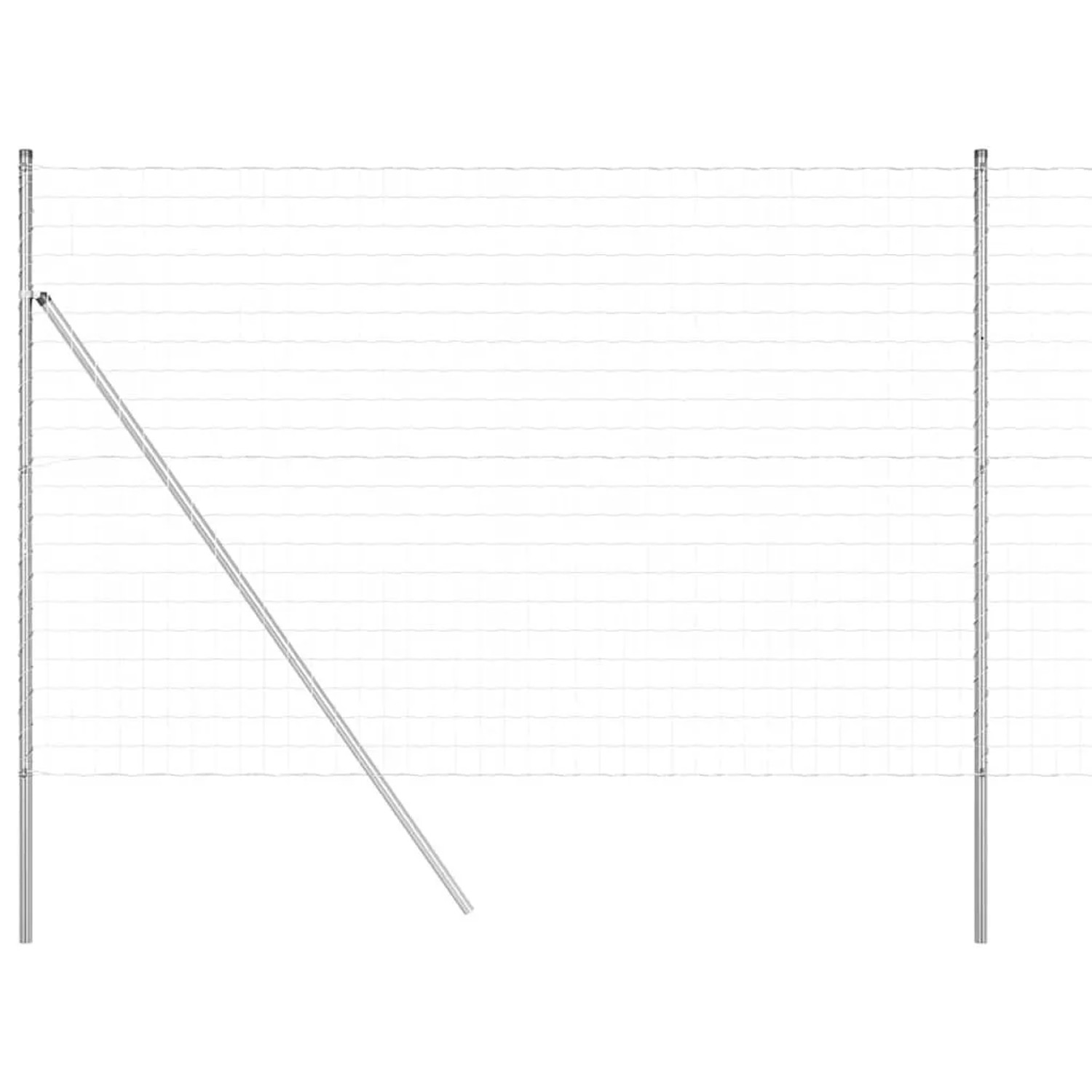 vidaXL Zaun mit Pfosten Silber 1,5 x 10 m Stahl und PVC 3350527 günstig online kaufen