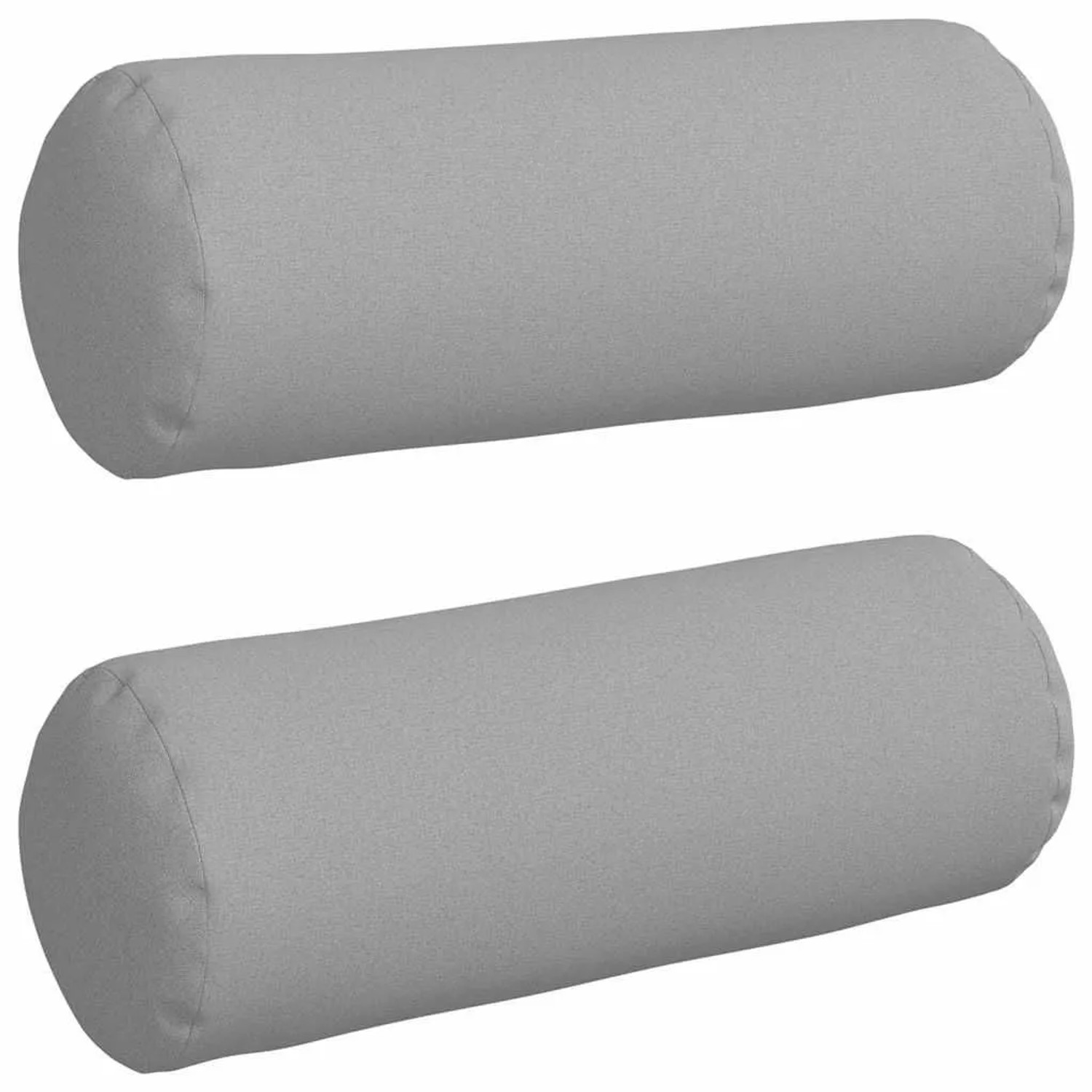 vidaXL Bolsterkissen 2 Stück Wolkengrau Ø 25 x 70 cm Stoff 42014324