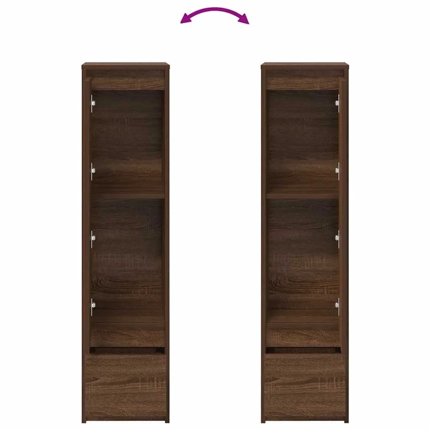 vidaXL Highboard Braun Eichen-Optik 29,5x34x119,5 cm Holzwerkstoff 861658_9