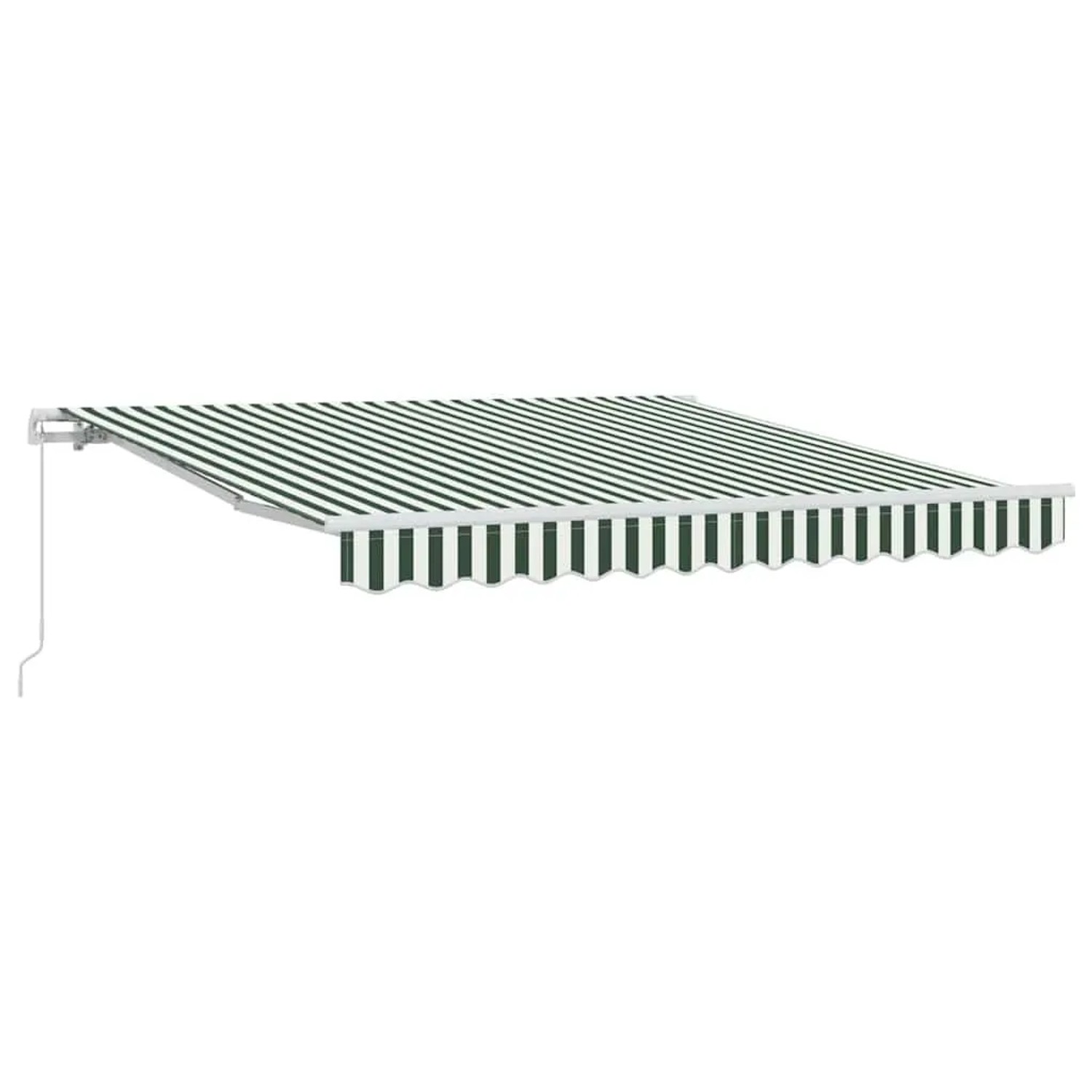 vidaXL Einziehbare Markise Grün und Weiß 350 x 250 cm 3330465