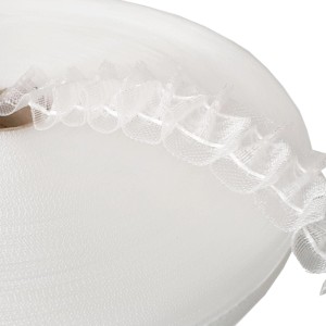 Bestlivings Smokband, transparent, 25mm breit, 5m Rolle für Fenstervorhänge.