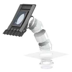 Velux Tageslicht-Spot TWR 200 cm, Aufdach-Element mit flexiblem Rohr zur natürlichen Belichtung dunkler Räume.