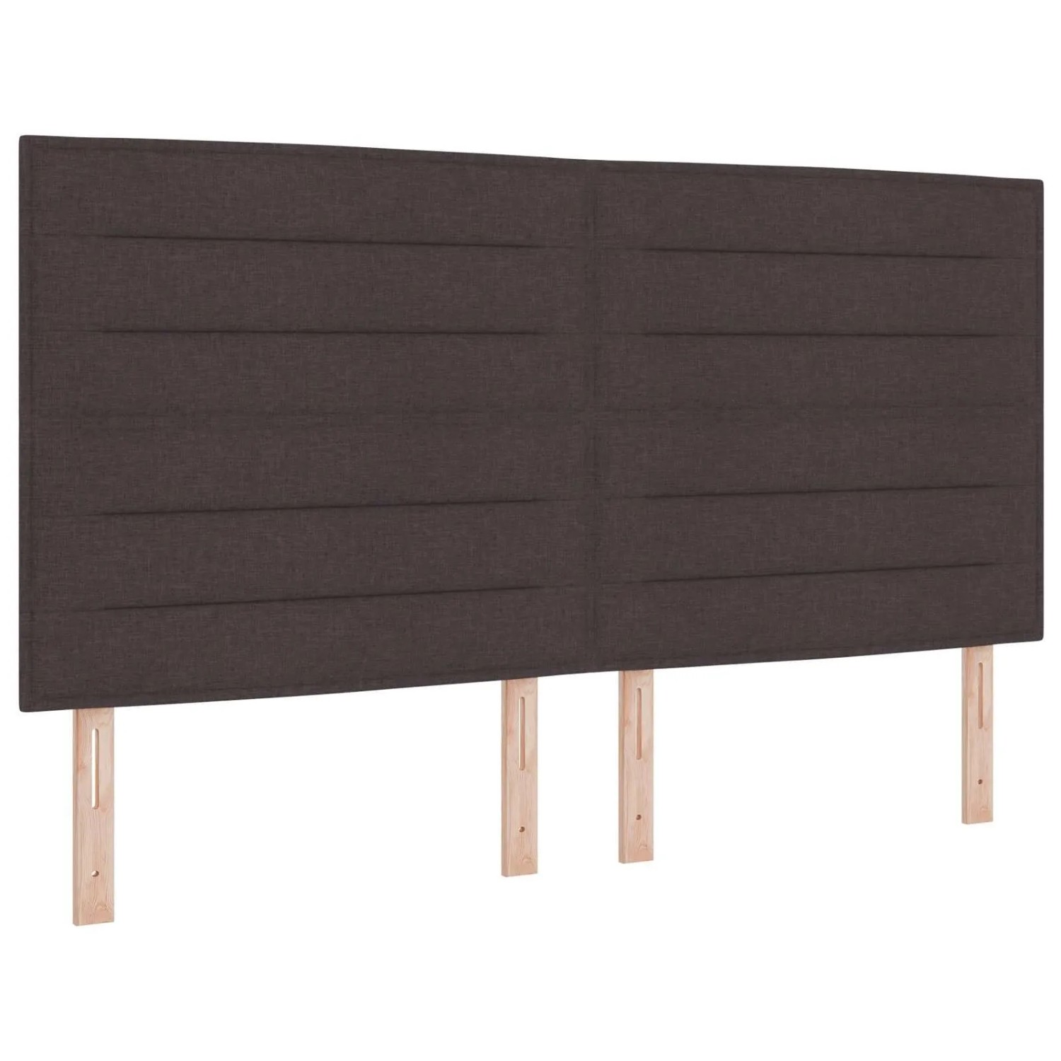 vidaXL LED Kopfteil mit LED-Lichtleisten Dunkelbraun 180 cm Polyester 3338303