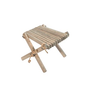 Jardinion Abstelltisch Esche Grau, klappbarer Beistelltisch aus Holz für Garten und Balkon.