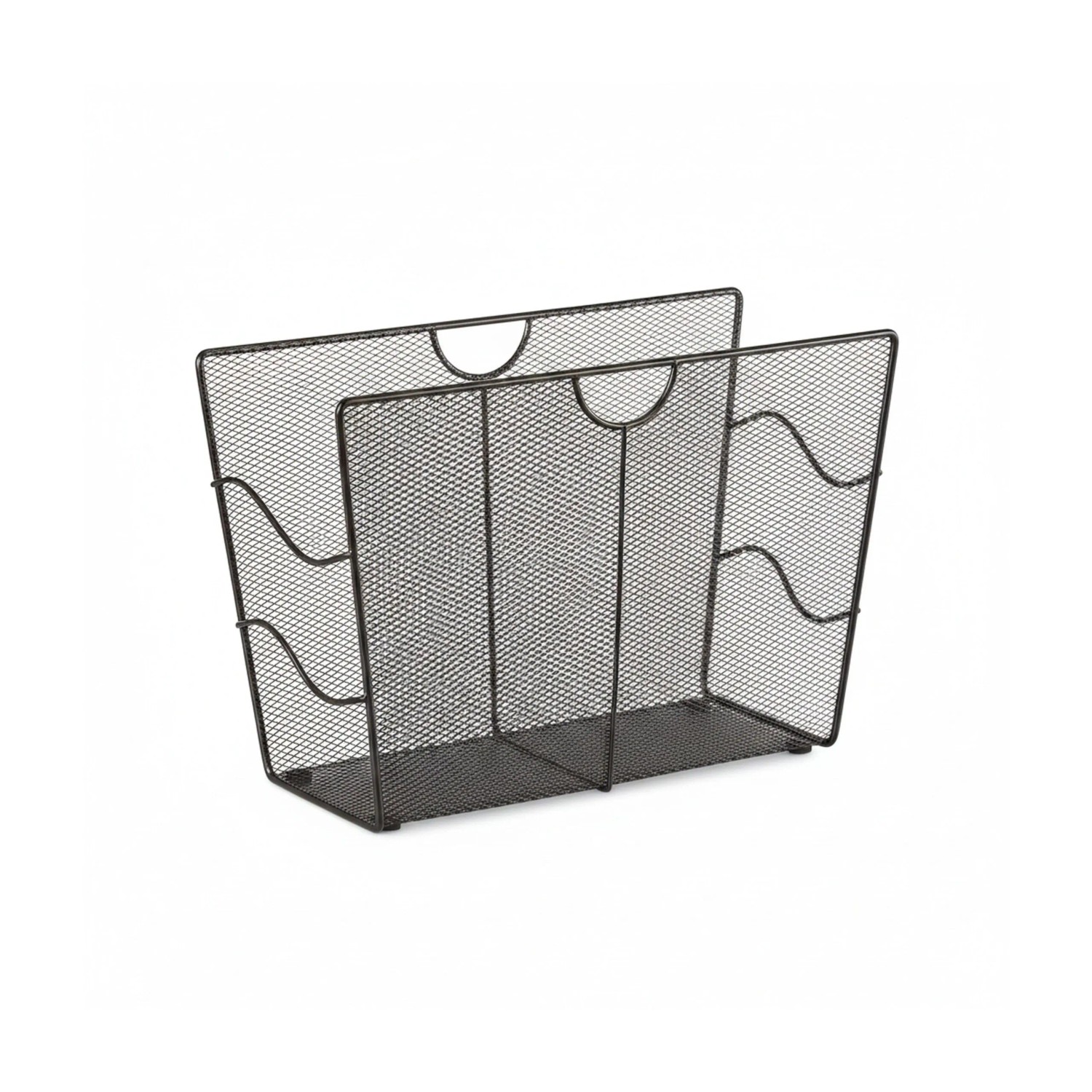 Relaxdays Zeitungsständer Metall Schwarz Mit Tragegriffen 27 cm x 39 cm x 17 cm 0,7 kg