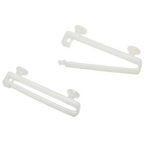 Gardinia Schlaufengleiter, 10er-Pack, weiß, für Gardinenschienen mit Innenlauf.